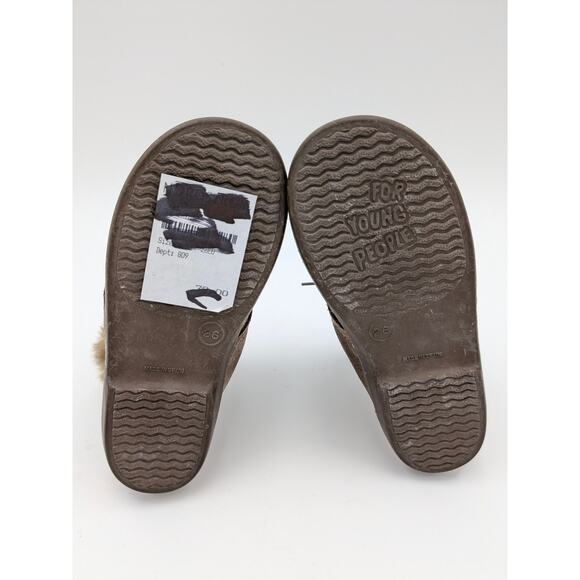 ELEPHANTITO Teddy Bootie with Laces Suede Mink Girls Boots,Little kid size EU26 - Picture 8 of 16